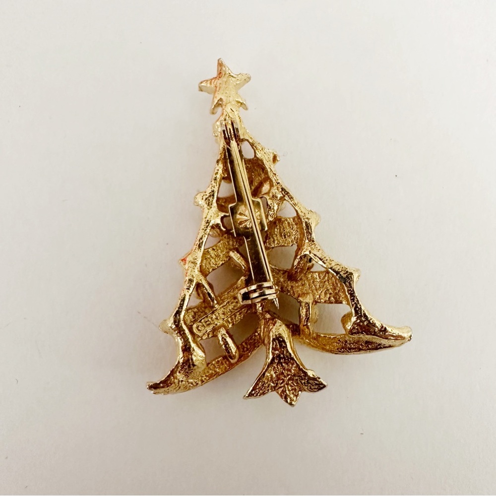 🎄 Vintage Signed Gerry’s Christmas Tree Brooch - Picture 2 of 2